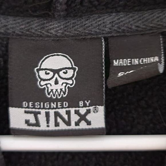 JINX Minecraft Fleece Lined Hoodie Black Blue Kids Small 6/7 - Picture 3 of 11